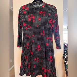 Long sleeve mock turtle neck dress